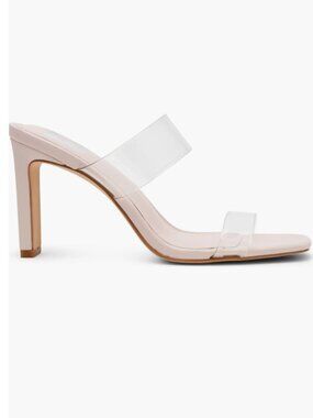 Dolce Vita Clear Strap Sheela Heeled Sandals - Size 9